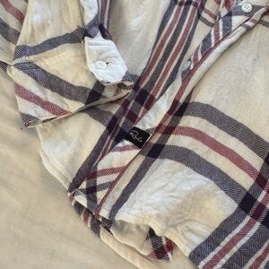 Rails women’s Casual Button Down Shirt hunter plaid color